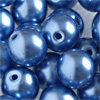 1 Dose (~40 Stk.) Titanium Glaswachsperlen rund 6mm Blau